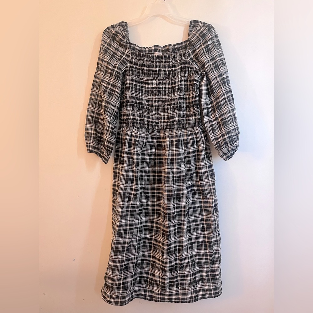 Loft Women's Solid & Striped smocked dress women